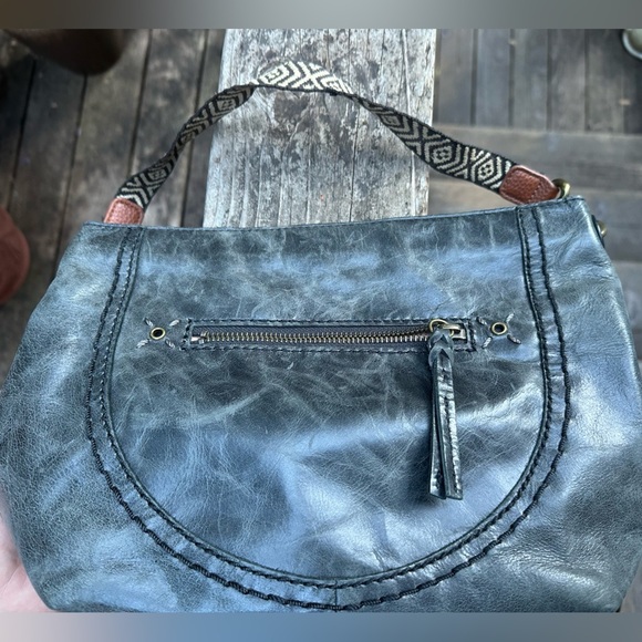 THE SAK Black Indio Shoulder Bag W/ Pebbled Vintage Style Leather Western Hobo - Picture 2 of 11